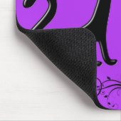 Schwarzer Kätzchen-Cartoon VI Mousepad (Ecke)