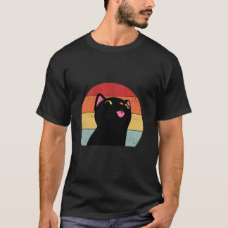 schwarzer Katze Papa schwarze Katze Einstellung Ka T-Shirt