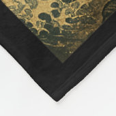 Schwarzer Katze Samurai Dinosaurier Meereswelle Fleecedecke (Ecke)