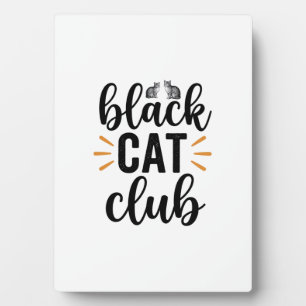 Schwarzer-Katzen-Club Vintage-Katzenliebhaber-Vekt Fotoplatte