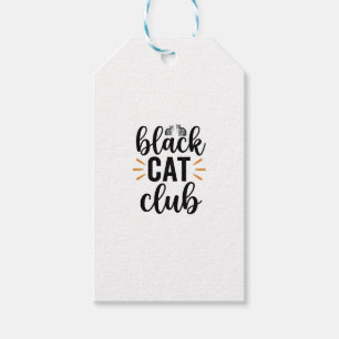 Schwarzer-Katzen-Club Vintage-Katzenliebhaber-Vekt Geschenkanhänger