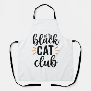 Schwarzer-Katzen-Club Vintage-Katzenliebhaber-Vekt Schürze