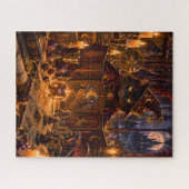 Schwarzer Katzen-Dungeon-Master-Fantasy Puzzle (Horizontal)