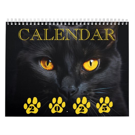 Schwarzer Katzen-Gesichtskalender mit Notizen Kalender (Titelbild)