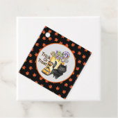 Schwarzer Katzen-Trick oder Behandlung Geschenkanhänger (Beispiel)