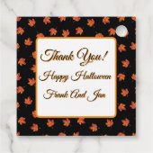 Schwarzer Katzen-Trick oder Behandlung Geschenkanhänger (Rückseite)