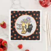 Schwarzer Katzen-Trick oder Behandlung Serviette (Beispiel)