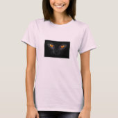 Schwarzer Katzenaugen Rosa T - Shirt (Vorderseite)