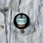 Schwarzer Katzenfall Kronleuchter Herbstschneekuge Button (Beispiel)