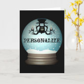 Schwarzer Katzenfall Kronleuchter Herbstschneekuge Karte (Gelbe Blume)