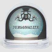 Schwarzer Katzenfall Kronleuchter Herbstschneekuge Schneekugeln (Rückseite)