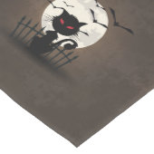 Schwarzer Katzenfohlen Silbermond und Fledermäuse Mittelgroßer Tischläufer (Ecke)