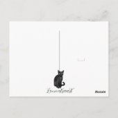 Schwarzer Katzenhintergrund Postkarte (Rückseite)