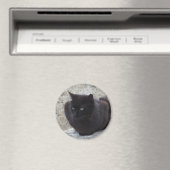 Schwarzer Katzenmagnet Magnet (In Situ (Geschirrspüler))