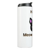Schwarzer Katzenmetall-A-Ween-Thermal-Tumbler Thermosbecher (Nach links gedreht)