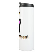 Schwarzer Katzenmetall-A-Ween-Thermal-Tumbler Thermosbecher (Nach rechts gedreht)