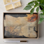 Schwarzer Katzenmond Vintage Halloween Decoupage Seidenpapier (Geschenk)