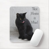 Schwarzer Katzenmousepad Mousepad (Mit Mouse)