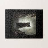 Schwarzer Katzenschatten Dunkle Höhle durch Mondli Puzzle (Horizontal)
