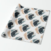 Schwarzer Katzenschnee Geschenkpapier (Ungerollt)
