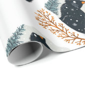 Schwarzer Katzenschnee Geschenkpapier (Rolleneckpunkt)