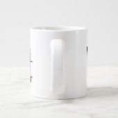 Schwarzer Katzenspass hallo Jumbo-Tasse (Rückseite)