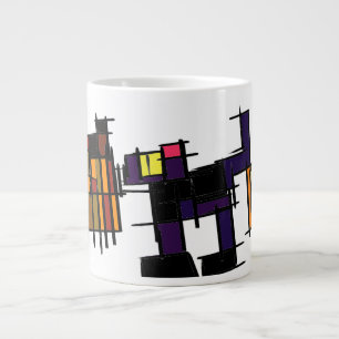 Schwarzer Katzenspass hallo Jumbo-Tasse