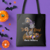 Schwarzer Katzentrick oder Wasserfarbe Tasche