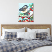 Schwarzer Katzenvogel mit Beren Leinwanddruck (Insitu (Schlafzimmer))
