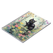 Schwarzer Katzenwald - Blume 3 Notizblock (Linke Seite)