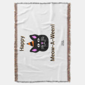 Schwarzer Katzenwurm-A-Ween-Katzenblanket Decke (Vorderseite Vertikal)