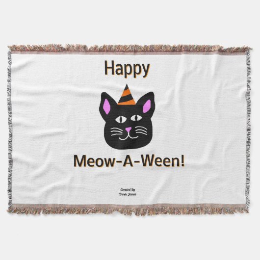 Schwarzer Katzenwurm-A-Ween-Katzenblanket Decke (Vorderseite)