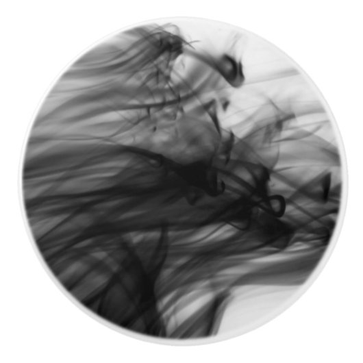 Schwarzer Keramik-Griff des Feuer-I durch Künstler Keramikknauf (Vorderseite)