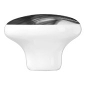 Schwarzer Keramik-Griff des Feuer-I durch Künstler Keramikknauf (Seitenansicht)