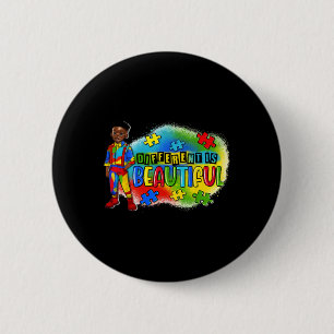 Schwarzer Kid Autismus anders ist schön Autismus A Button