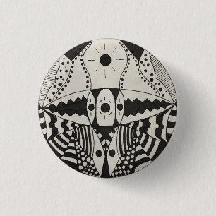 Schwarzer Kiefer Button