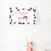 Schwarzer Kindergeburtstag willkommen Banner (InSitu)