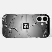 Schwarzer Kirschblossom Case-Mate iPhone Hülle (Rückseite (Horizontal))