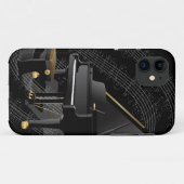 Schwarzer Klavier iPhone Kasten Case-Mate iPhone Hülle (Rückseite (Horizontal))