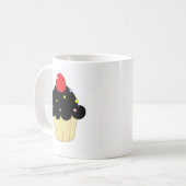 Schwarzer kleiner Kuchen Kaffeetasse (Vorderseite Links)