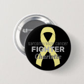 Schwarzer Knopf aus Sarcoma/Knochenkrebs Button (Vorne & Hinten)