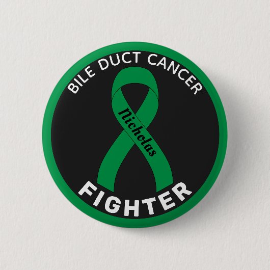 Schwarzer Knopf für Bile Duct Cancer Fighter Ribbo Button (Vorderseite)