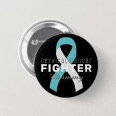 Schwarzer Knopf für die Gebärmutterhalskrebs Button (Vorne & Hinten)