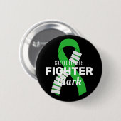 Schwarzer Knopf zur Bekämpfung der Scoliose Button (Vorne & Hinten)