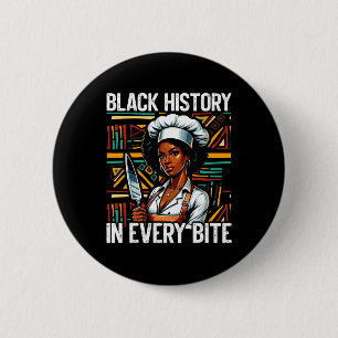 Schwarzer Koch Afroamerikanischer Koch Schwarze Ge Button