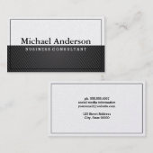 Schwarzer Kohlenstoff | weiß Visitenkarte (Vorne/Hinten)