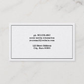 Schwarzer Kohlenstoff | weiß Visitenkarte (Rückseite)