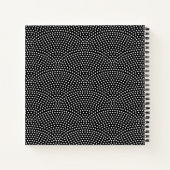 Schwarzer Komon (Haihaut) Mit Monogramm Notizblock (Rückseite)