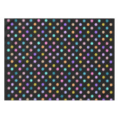 Schwarzer Konfetti Polka Punkte farbige Tischdecke (Vorderseite (Horizontal))