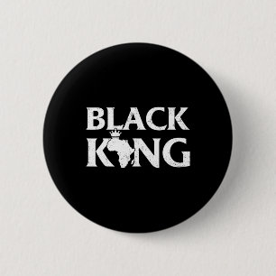 Schwarzer König Afrikanische Karte Schwarzer Stolz Button